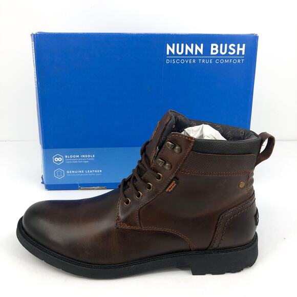 NUNN BUSH Men's 1912 Plain Toe Boots Size 11M Brown Leather NIB - Picture 7 of 9